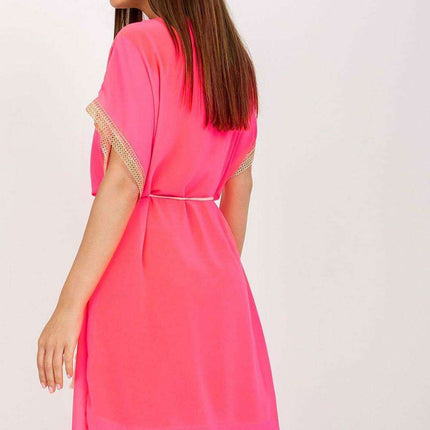 Chic Heart Neckline Daydress Openwork Details Italy Moda