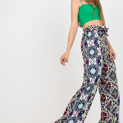 Italian Fashionista Wide Leg Pants Elastic Waistband - Très Elite