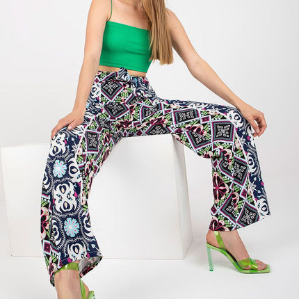 Italian Fashionista Wide Leg Pants Elastic Waistband - Très Elite