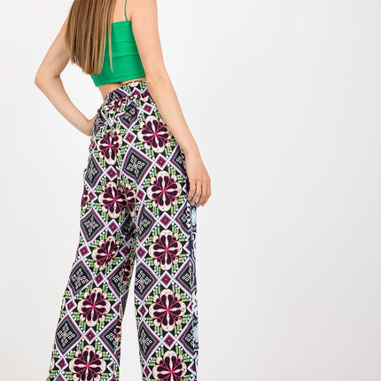 Italian Fashionista Wide Leg Pants Elastic Waistband - Très Elite