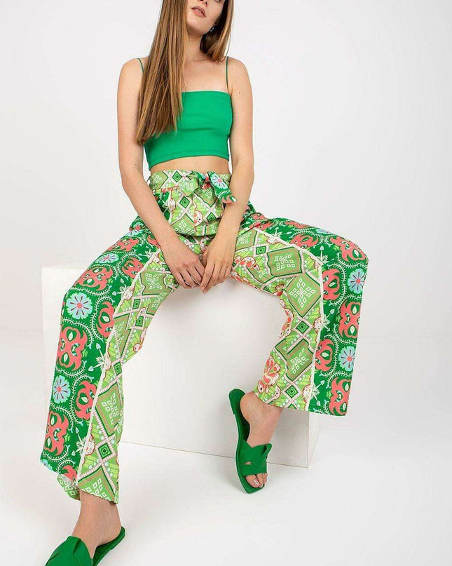 Italian Fashionista Wide Leg Pants Elastic Waistband