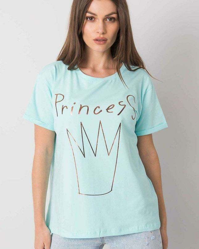 Chic Patterned Cotton Mix Women's Tee