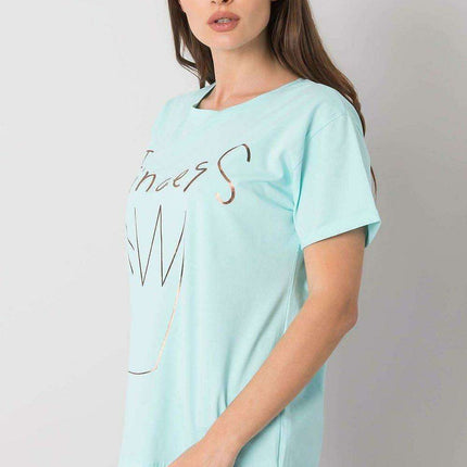 Chic Patterned Cotton Mix Women's Tee