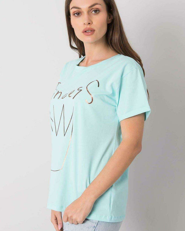 Chic Patterned Cotton Mix Women's Tee