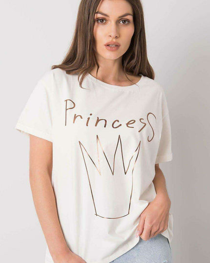 Chic Patterned Cotton Mix Women's Tee