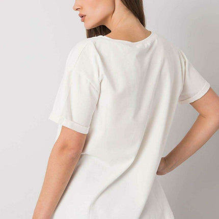 Chic Patterned Cotton Mix Women's Tee