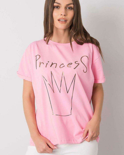 Chic Patterned Cotton Mix Women's Tee