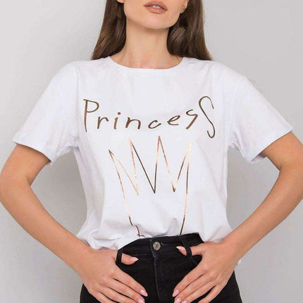 Chic Patterned Cotton Mix Women's Tee