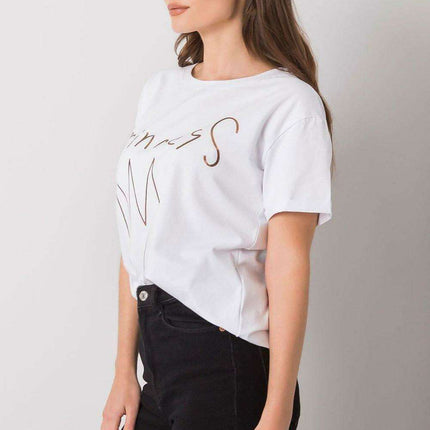Chic Patterned Cotton Mix Women's Tee