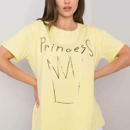 Chic Patterned Cotton Mix Women's Tee