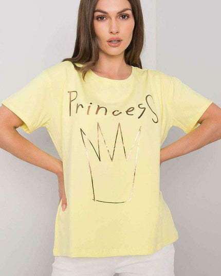 Chic Patterned Cotton Mix Women's Tee