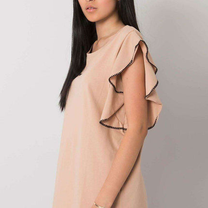 Elegant Frill Sleeve Blouse in Cotton