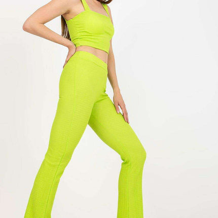 Chic Italian Set Featuring Stylish Top And Wide Leg Pants