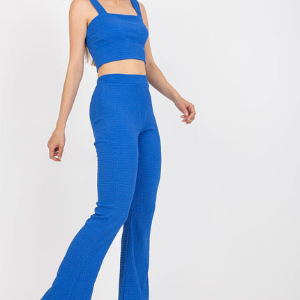 Chic Italian Set Featuring Stylish Top And Wide Leg Pants - Très Elite