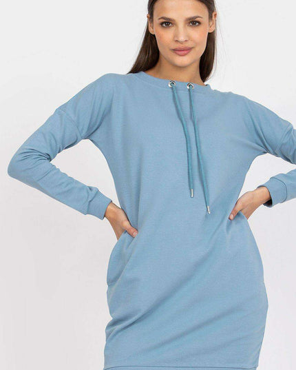 Chic Tieback Long Sleeve Sweatshirt Dress for Ultimate Comfort