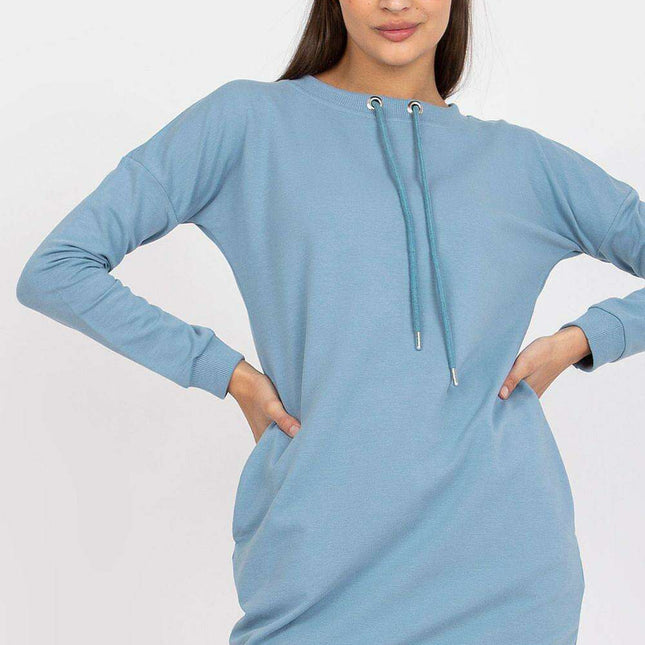 Chic Tieback Long Sleeve Sweatshirt Dress for Ultimate Comfort