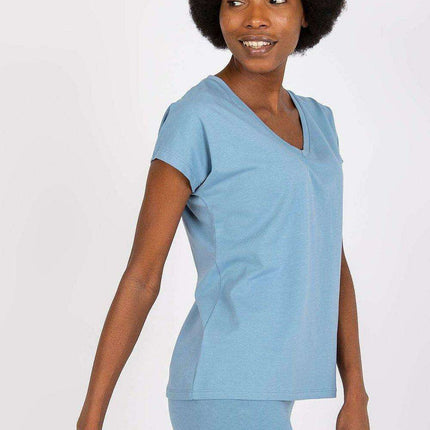 Charming Heart Neckline Cotton T-Shirt for Casual Elegance