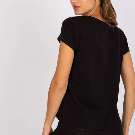 Charming Heart Neckline Cotton T-Shirt for Casual Elegance