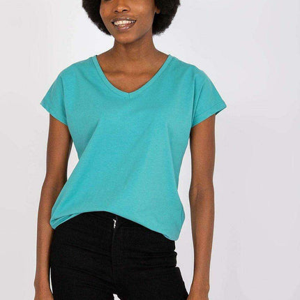 Charming Heart Neckline Cotton T-Shirt for Casual Elegance