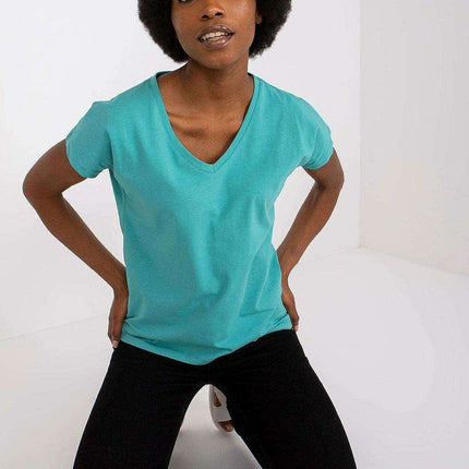 Charming Heart Neckline Cotton T-Shirt for Casual Elegance