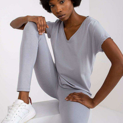 Charming Heart Neckline Cotton T-Shirt for Casual Elegance