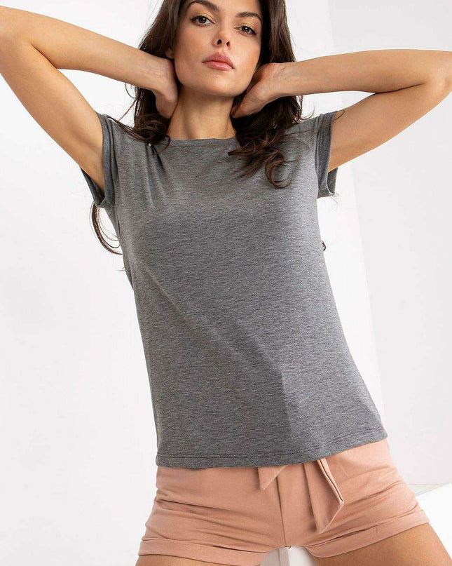 Chic Everyday Comfort: Women's Cotton Blend Short Sleeve Tee