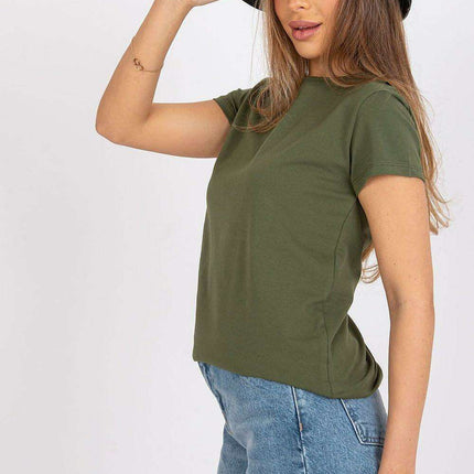 Chic Everyday Comfort: Women's Cotton Blend Short Sleeve Tee