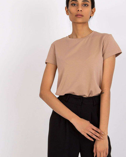 Chic Everyday Comfort: Women's Cotton Blend Short Sleeve Tee