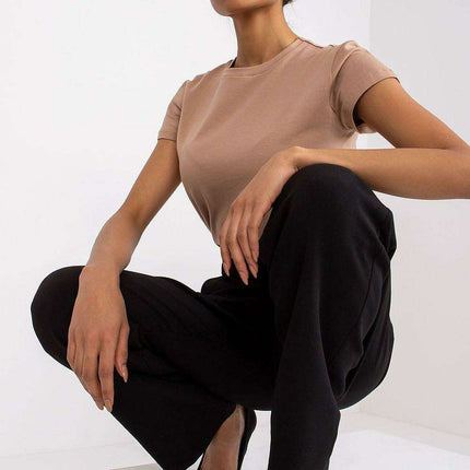 Chic Everyday Comfort: Women's Cotton Blend Short Sleeve Tee