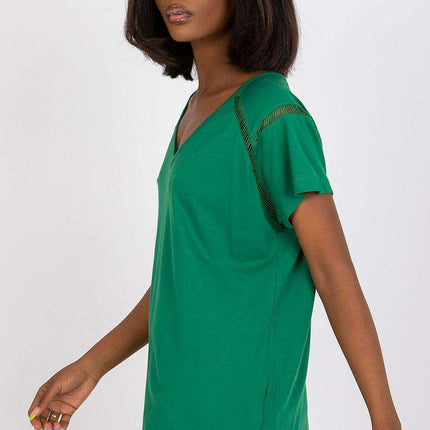 Sweetheart Neckline Short Sleeve Blouse