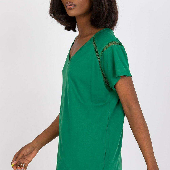 Sweetheart Neckline Short Sleeve Blouse