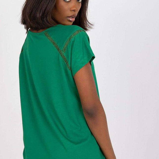 Sweetheart Neckline Short Sleeve Blouse