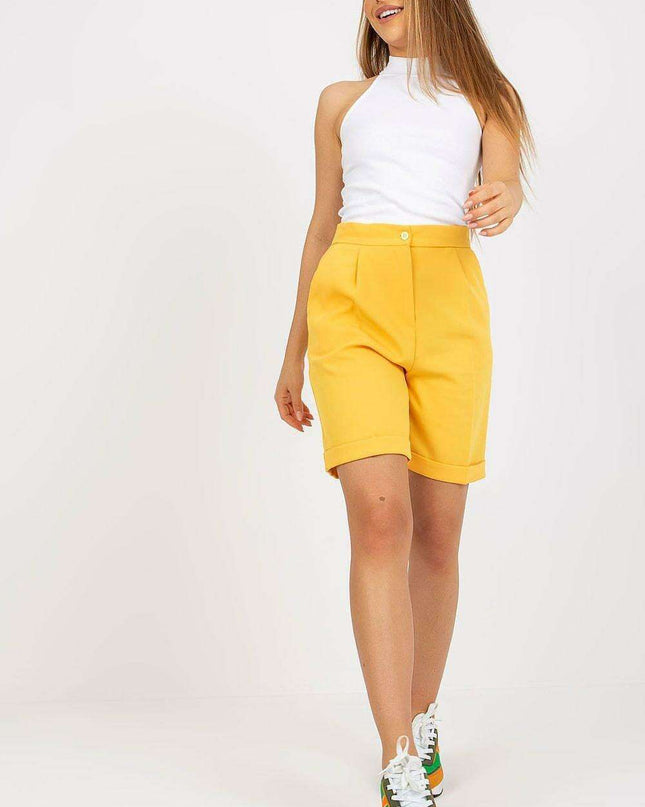 Elevate High-Rise Chic Zipper Shorts