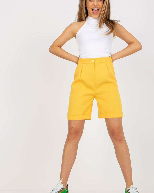 Elevate High-Rise Chic Zipper Shorts
