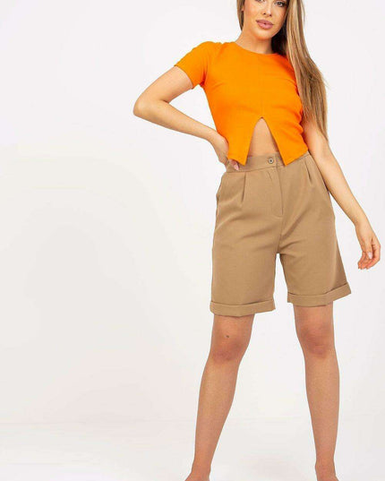 Elevate High-Rise Chic Zipper Shorts