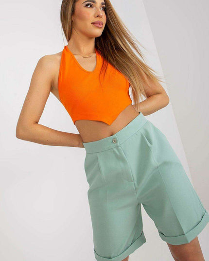 Elevate High-Rise Chic Zipper Shorts