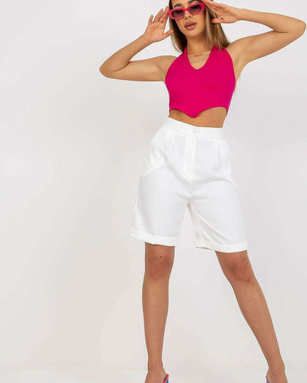Elevate High-Rise Chic Zipper Shorts