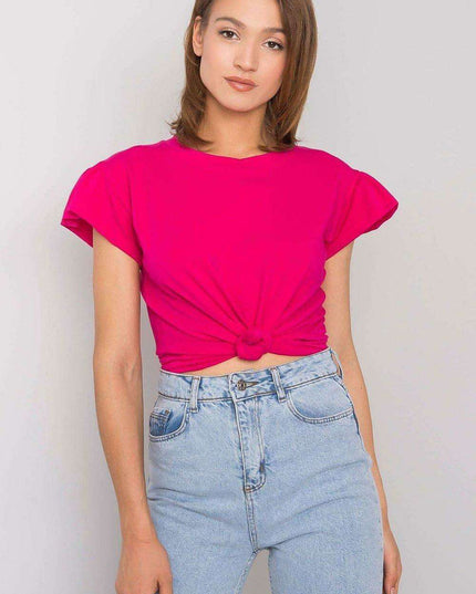 Elegant Parisian Frilled Sleeve Cotton Blend Top for Women