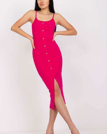 Elegant Ribbed Summer Midi Dress Paris Euro Chic Style