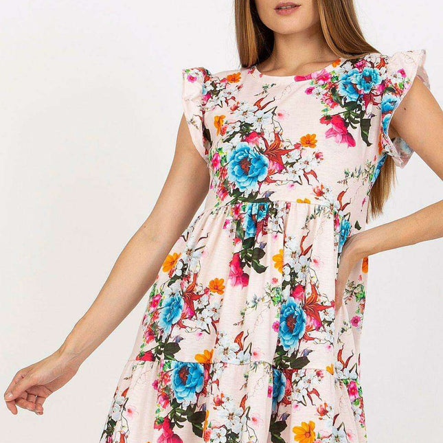 Chic Floral Frill Summer Dress Rue Paris Collection