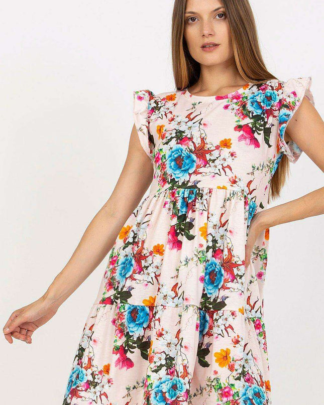 Chic Floral Frill Summer Dress Rue Paris Collection