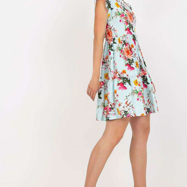 Charming Floral Frill Summer Dress for Outdoor Events
