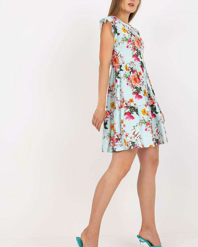 Charming Floral Frill Summer Dress for Outdoor Events