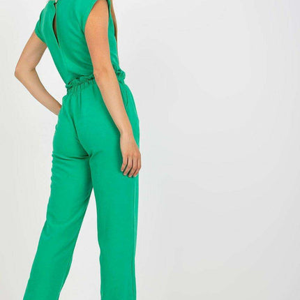 Parisian Summer Ensemble Blouse And Long Pants Set Chic