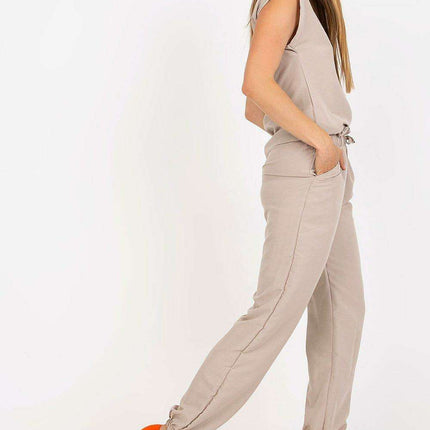 Parisian Summer Ensemble Blouse And Long Pants Set Chic