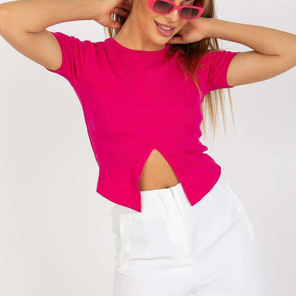 Chic Summer Slit Blouse for Women Elegant European Linen