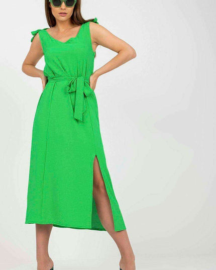 Elegant Parisian Summer Dress With Stylish Front Slit