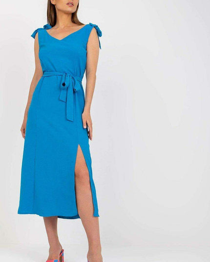 Elegant Parisian Summer Dress With Stylish Front Slit