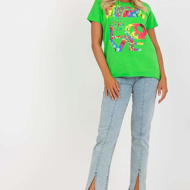 Stylish Patterned Cotton Blend Top