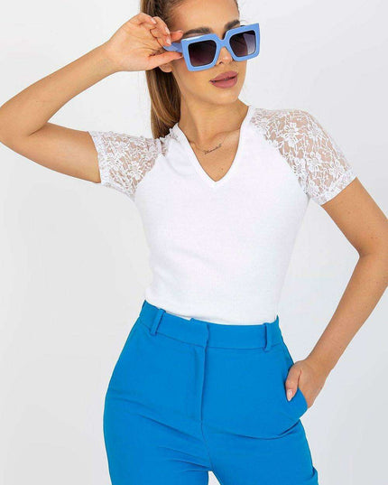 Chic Lace Sleeve Blouse Parisian Charm Collection Edition